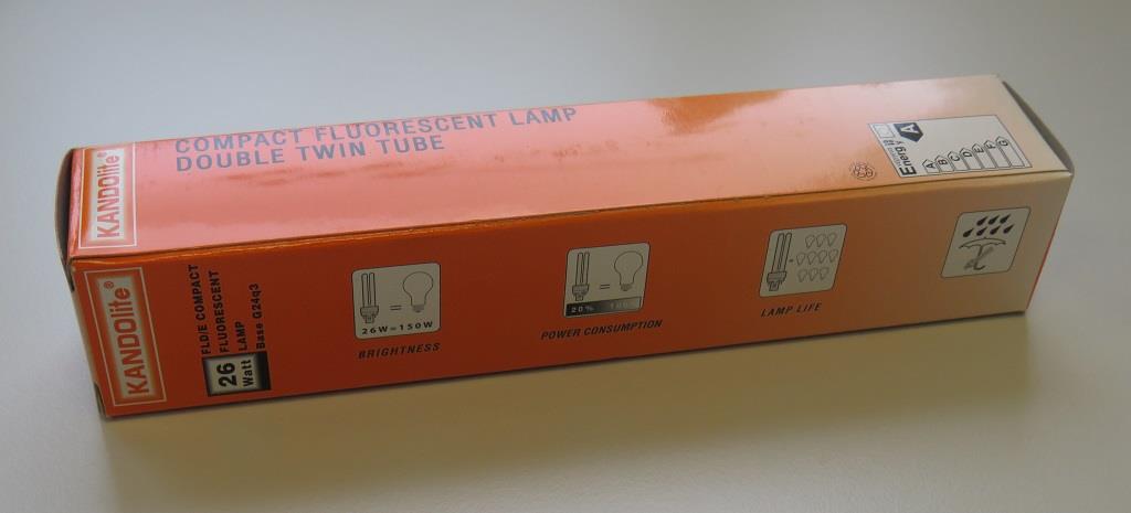 Kandolite Energiesparlampe FLD/E 26W G24q-3 149mm LF 827 ohne Starter